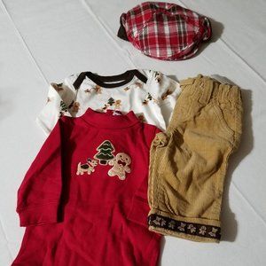 Gymboree Gingerbread Boy 3-6 month NWT Hat, pants, 2 bodysuits & socks